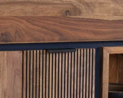 Argentier avec éclairage intérieur et étagères verre 