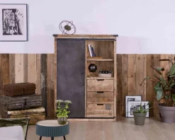 Argentier industriel métal et bois "Caractère"