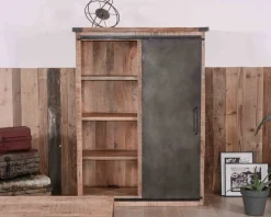 Argentier industriel métal et bois 