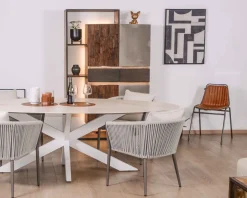 Armoire contemporaine avec LED "Mezzo" en bois métal et ciment