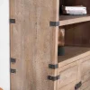 Armoire ouverte style vintage avec 2 portes en bois et métal "Voyage"