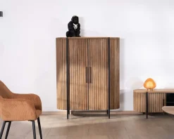 Armoirette arrondie 120 cm en bois exotiques "Troms"