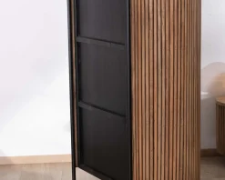 Armoirette arrondie 120 cm en bois exotiques "Troms"