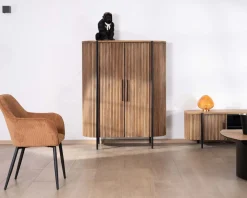Armoirette arrondie 120 cm en bois exotiques 