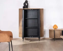 Armoirette arrondie 120 cm en bois exotiques 