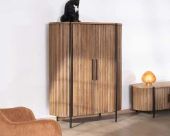 Armoirette arrondie 120 cm en bois exotiques 