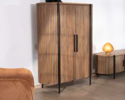 Armoirette arrondie 120 cm en bois exotiques 