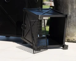 Bac décoratif pour plantes d'agréments 55 cm en métal noir