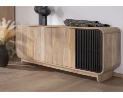 Bahut 180 cm en manguier design épuré japandi 