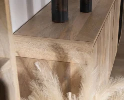 Bahut 180 cm en manguier design épuré japandi 