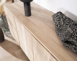 Bahut 180 cm en manguier design épuré japandi 
