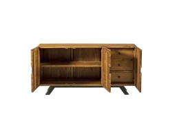 Bahut 3 portes en teck design nature brute "Copley"