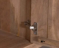 Bahut 3 portes et niches en manguier esprit japandi