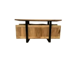 Bahut avec tiroirs en bois massif naturel "Zen Black"