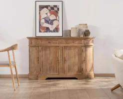 Bahut en manguier massif avec bords arrondis 150 cm 