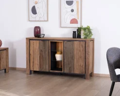 Bahut en palissandre et acacia 