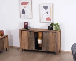 Bahut en palissandre et acacia 