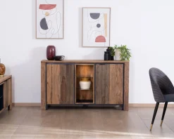 Bahut en palissandre et acacia 