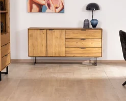 Bahut en teck naturel recyclé 