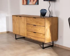 Bahut en teck naturel recyclé 