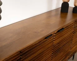 Bahut rétro 4 portes en teck et manguier massif 183cm "Sheffield"