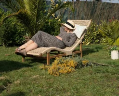 Bain de soleil 1 place en teck 