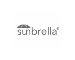 Bain de soleil design tissu Sunbrella gris foncé et teck "Lombok"