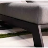 Bain de soleil double moderne et confortable gris clair "Terrasse" structure anthracite