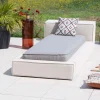 Bain de soleil esprit futon gris clair et lin "Saint Tropez"
