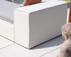 Bain de soleil esprit futon gris clair et lin 