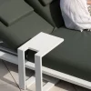 Bain de soleil haut de gamme 2 places "Nusa Pedina" en tissu kaki et aluminium blanc
