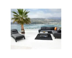 Bain de soleil haut de gamme anthracite tissu Sunbrella "Nusa Pedina"