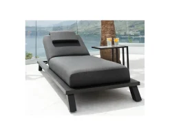 Bain de soleil haut de gamme anthracite tissu Sunbrella "Nusa Pedina"