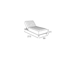 Bain de soleil haut de gamme tissu Sunbrella gris clair 