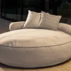 Bain de soleil rond et moelleux beige diamètre 1m80 "Saint Tropez"
