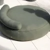 Bain de soleil XXL ultra-moelleux "Saint Tropez" en tissu spécial extérieur vert kaki