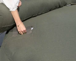 Bain de soleil XXL ultra-moelleux "Saint Tropez" en tissu spécial extérieur vert kaki