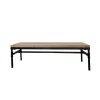 Banc industriel en bois d’acacia massif et métal "Garden"