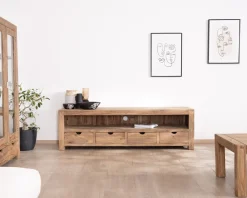 Banc TV 200 cm épuré en palissandre 