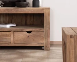 Banc TV 200 cm épuré en palissandre 