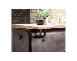 Bar métal et bois style récup multi rangements "Crazy" avec hélice