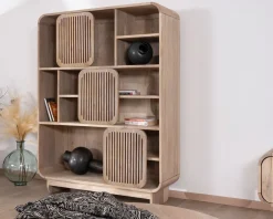 Bibliothèque en manguier style épuré 