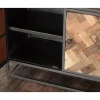 Bibliothèque industrielle 180x90 cm métal gris et manguier "Kaloupilé"