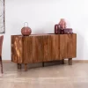 Buffet 3 portes 170 cm en manguier massif "Malaké" design organique contemporain