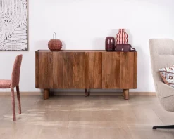 Buffet 3 portes 170 cm en manguier massif 
