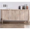 Buffet 3 portes 175cm en manguier massif côtés arrondis "Manon"