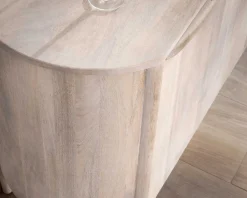 Buffet 3 portes 175cm en manguier massif côtés arrondis 