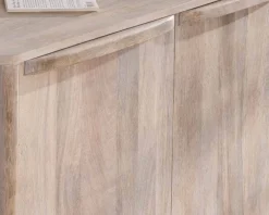 Buffet 3 portes 175cm en manguier massif côtés arrondis 