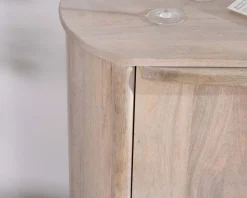 Buffet 3 portes 175cm en manguier massif côtés arrondis 