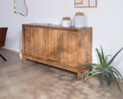Buffet 4 portes coulissantes en manguier massif "Aruna" style ethnique chic